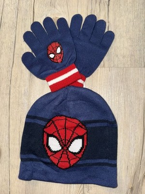 Neue OVP Kinder Spiderman Mütze mit Handschuhe One Size