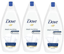 Dove Deeply Nourishing Body Wash 15.2 oz 450ml - Hydrating Gentle Pack Of 3