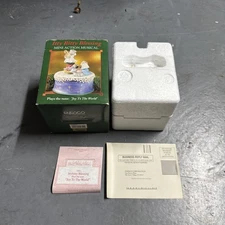 Enesco A Cup Of Christmas Cheer Mini Action Musical W/ Original Box Vintage 1995