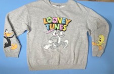 Looney Tunes Bugs Bunny/Daffy Duck/Tweety Bird Cartoon Gray Sweatshirt Junior XL