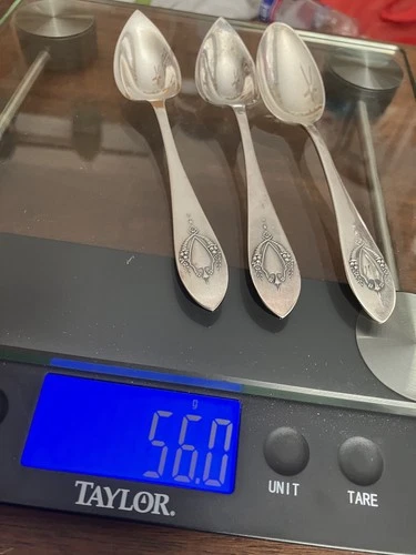 LUNT and Bowen Mt Vernon STERLING Silver Spoons  BRIGHT BEAUTIFUL.