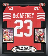 Christian McCaffrey Autographed San Francisco 49ers Jersey Framed Beckett