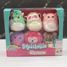 Squishmallows Squishville 2" Safari Squad 6 Pack - New In Box