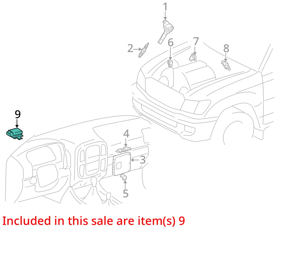 Engine ECM Air And Fuel Control Engine Mounted 4.0L Fits 08-14 TUNDRA 3809888 Foto 3 de 4