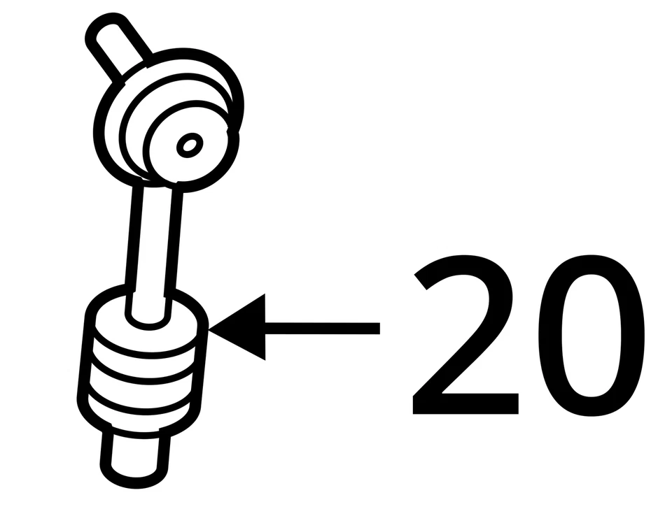 Barra estabilizadora trasera izquierda y derecha Hyundai Palisade 2020-2024 55530S8000 Foto 4 de 4