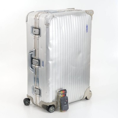 RIMOWAトパーズ Rimowa Topas Topaz Blue Logo Pull Tab 82L 2 4 Wheels With Tsa Lock