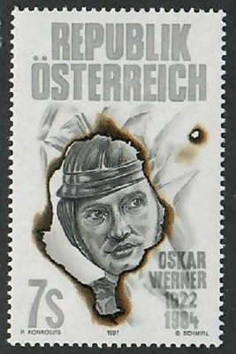 Austria 1997 Issue - Actor Oskar Werner (1922-1984), MNH Sc #1740 - cw93.64
