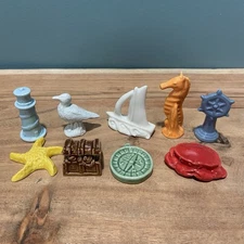 Wade Whimsies Porcelain Nautical Wonderland Series 9pc Star Fish Boat Compass