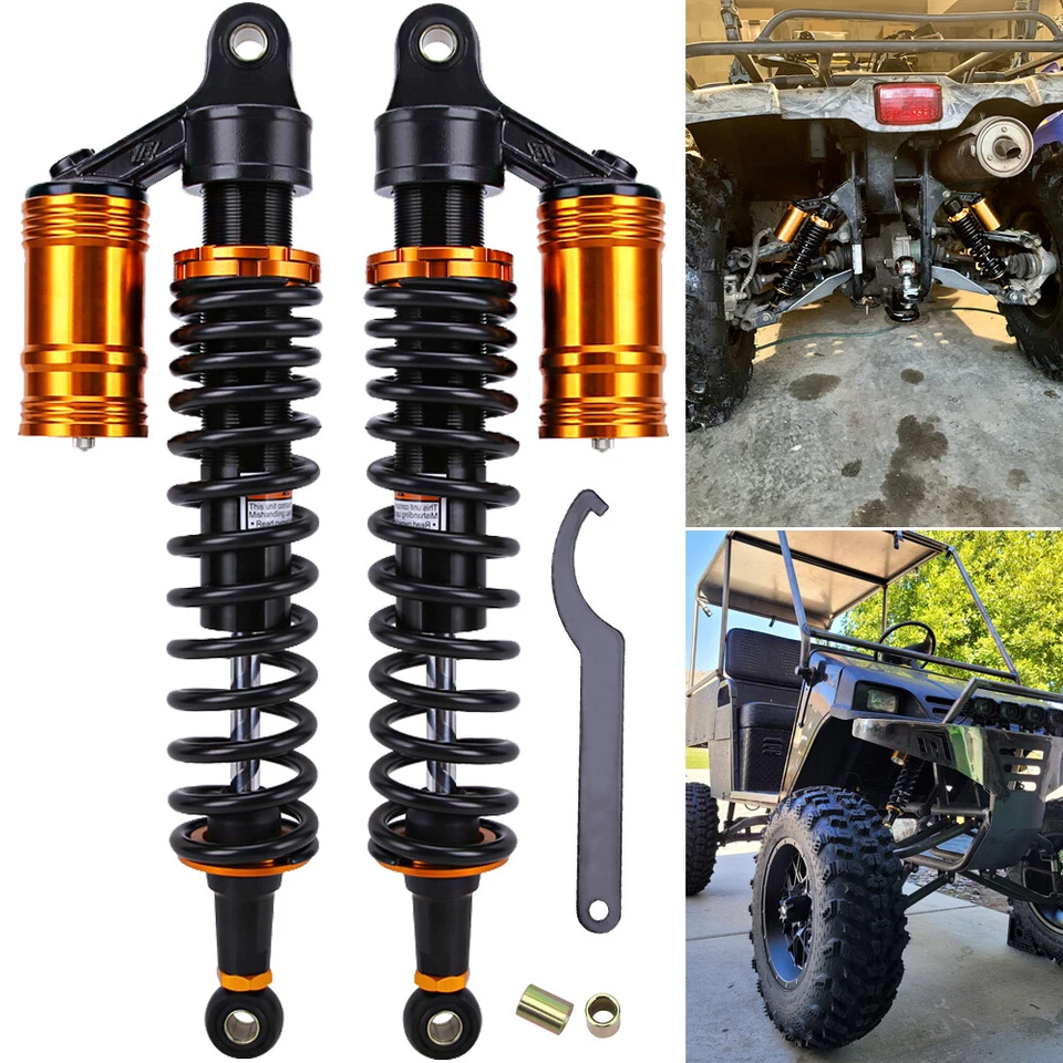 Pair 400mm 16'' Motorcycle ATV Air Shock Absorbers For Honda Suzuki Yamaha Bike - Изображение 3 из 4