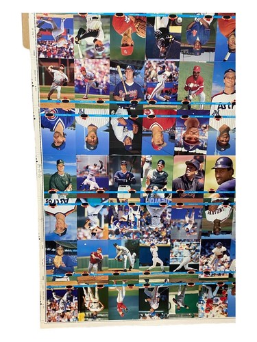 Vintage Lots Of (4) 1991 Topps Uncut Sheet Of Baseball Cards 30.5”X 40” - Bild 10 von 23