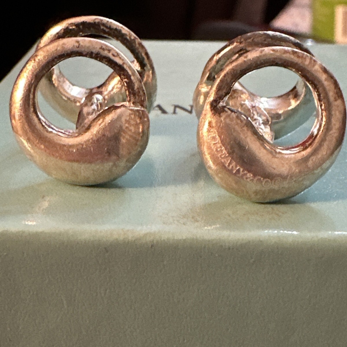 VTG 925 TIFFANY & CO STERLING SILVER CUFFLINKS SEVILLANA ELSA