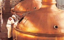 Miller Brewing Co Copper Custom Kettles Scene  Milwaukee,WI Vtg Chrome Postcard 