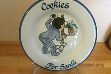 Cookies for Santa Plate-Louisville Stoneware -  Very Heavy