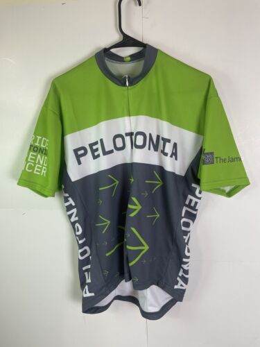 Pelontonia Ride For Cancer Jersey Shirt Sz Large 1/2 Zip Spellout 90’s - Picture 1 of 10