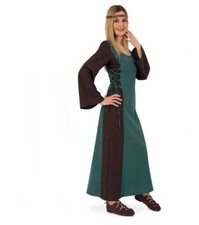 Mittelalter Maid Damen-Kostüm Mittelalter-Kleid Damen-Outfit grün lang 12173313F