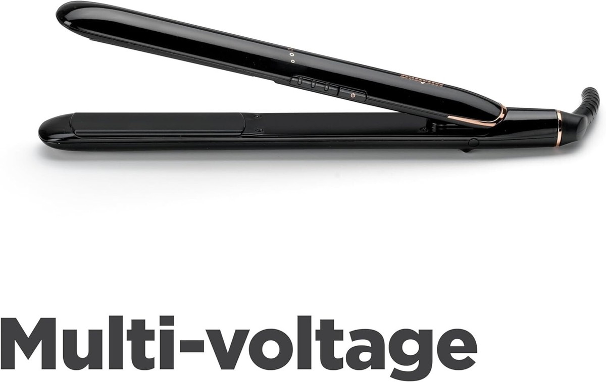 Babyliss Hair Dryer, 2300W, Straightener 1000W, Ionic Frizz Control, Tourmaline Ceramic Technology, 2 Speed Settings, 3 Heat Setting, Slim Concentrator Nozzle, Removable Rear Filter, 5514PSDE, Gold