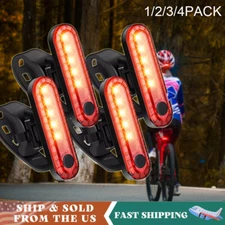 Rechargeable Bike Tail Light Rear Bicycle Warning Lamp Night Riding Cycling Safe