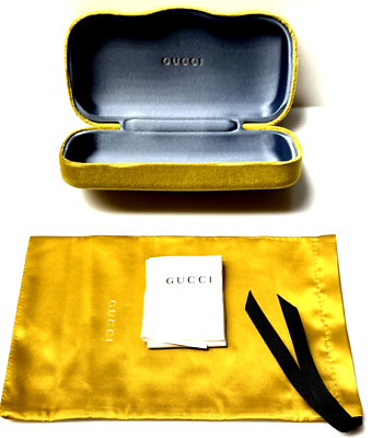 GUCCI ケース　イエロー Gucci Sunglasses Eyeglasses Hard Case Yellow Velvet Clamshell