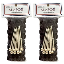 16 Pc Vintage Style Hair Roller Mini Small Brush Rollers Mesh Curlers Bristles 2