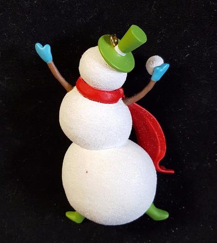Hallmark Ornament Snowman 2011 Let it Snow Edición Especial Repintado Caja Original - Imagen 4 de 5