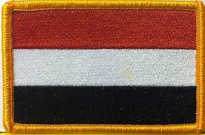 PORTUGAL Flag Embroidered Iron-On Patch Military Tactical Emblem Gold  Border 