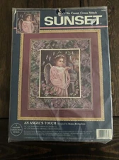 Sunset AN ANGEL'S TOUCH No Count Cross Stitch Kit # 13930 ~ New