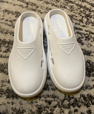 Prada Mellow Logo Waterproof Clog Size 39
