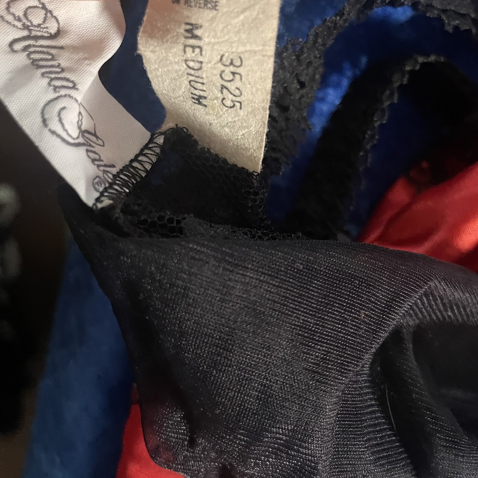 Vintage Alana Gale Lingerie Cami Top Garter Straps Red Black Mesh Lace Pinup