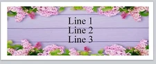 Personalized Address Labels Flowers lavender background (JX 156)