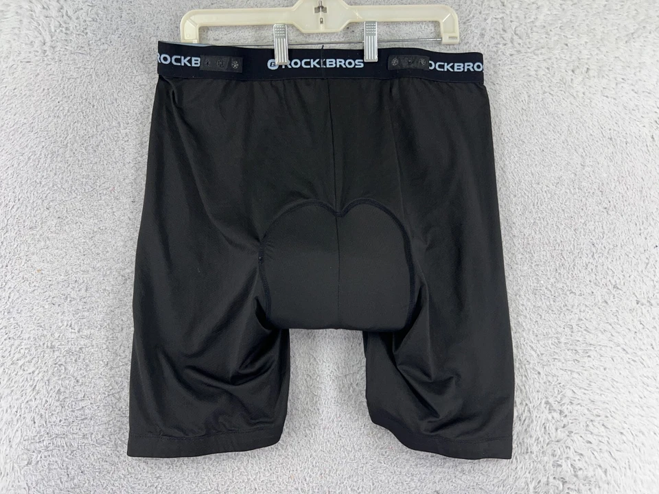 Pantalones Cortos de Ciclismo Rockbros Adulto Extra Grandes Negros Nylon Mezcla Spandex Gamuza Foto 2 de 4