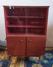 Vetrina Vintage In Impiallacciatura Di Mogano