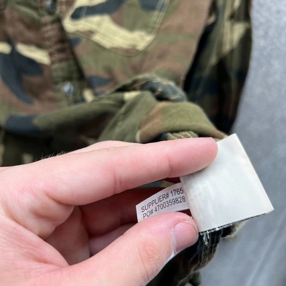 Camisa Ralph Lauren Hombres Pequeña Adulta Verde Camuflaje Informal Bolsillo con Botones Foto 3 de 4