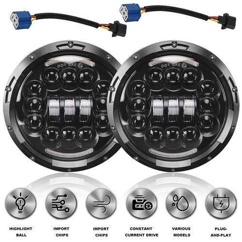 Faro LED Halo 7"" PULGADAS DRL y kit combinado de luces antiniebla de 4"" para Hummer H2 H3T 06-10 - Imagen 2 de 12
