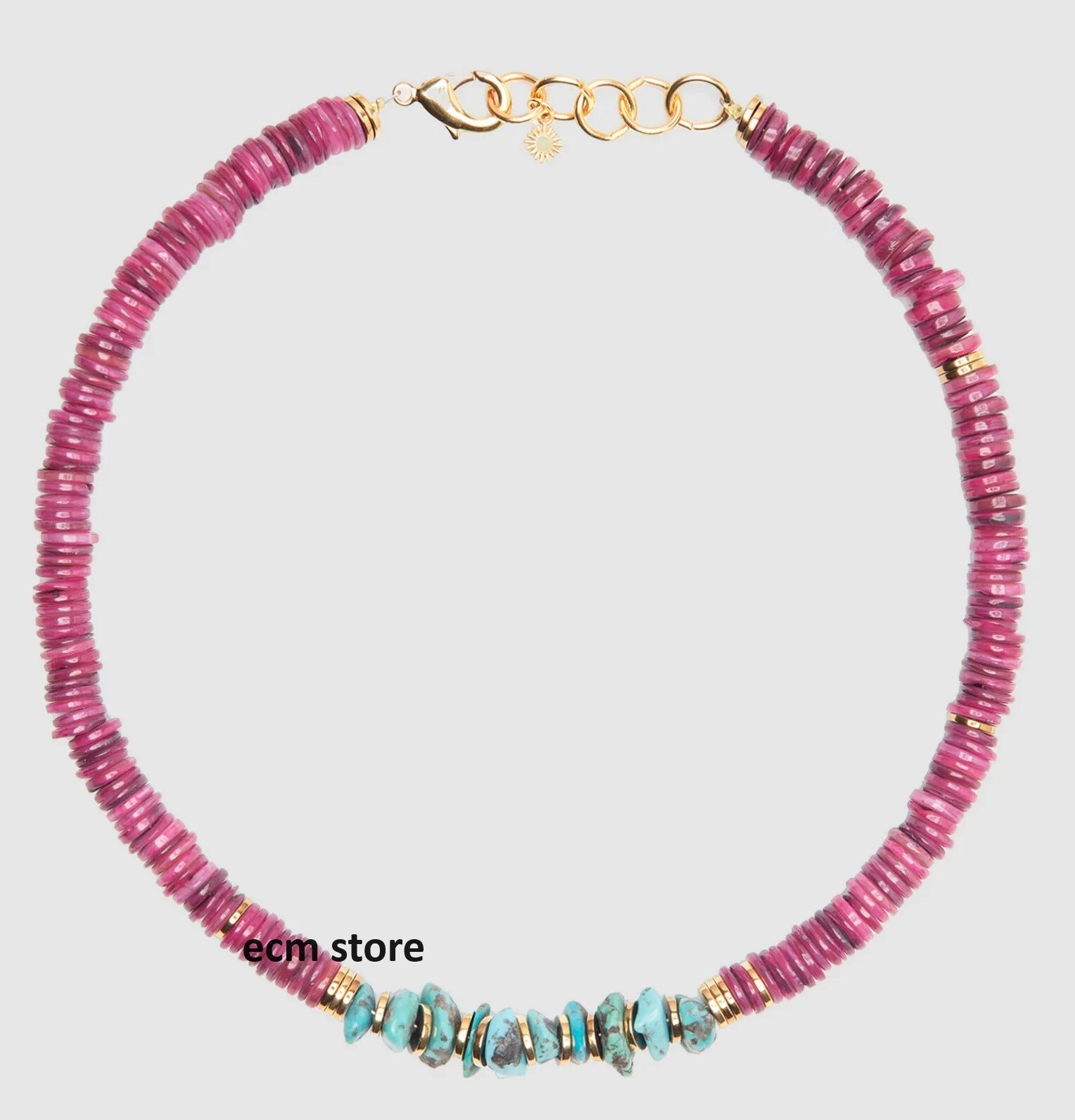 Collier en coquillages Brazilia violet clair 41 cm par Vadi Jewels