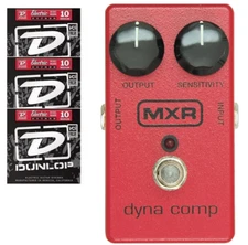 MXR M-102 Dyna Comp Compressor Pedal M102 ( 3 SETS OF DUNLOP GUITAR STRINGS )