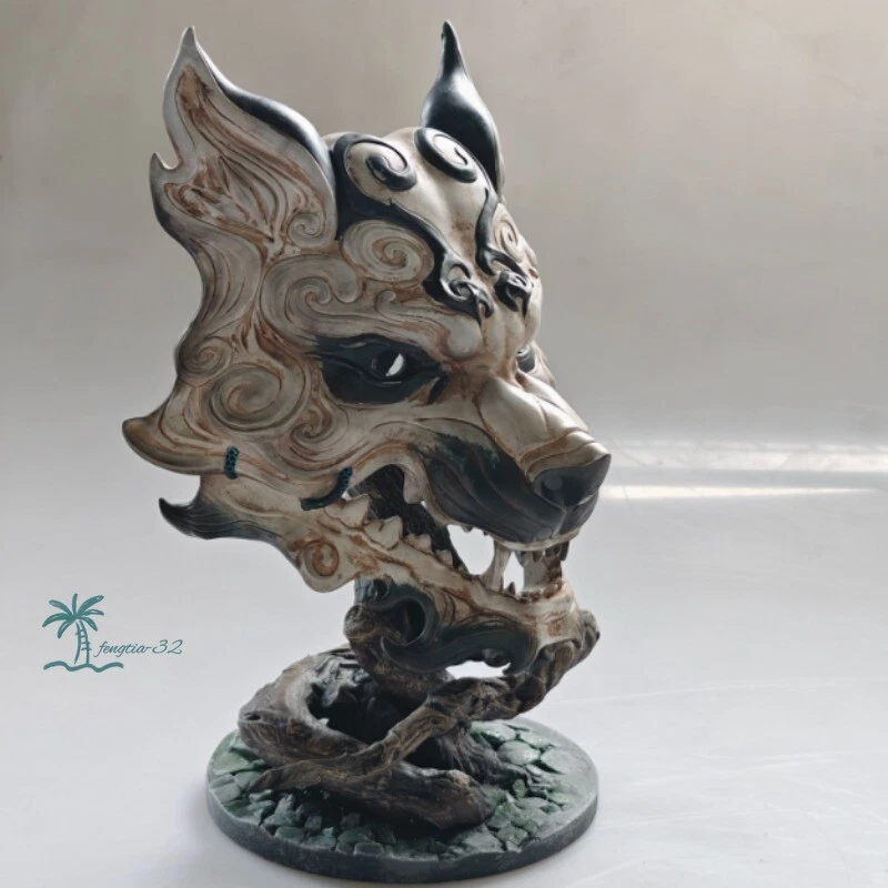 Black Myth: Wukong White Face Mask Ornament The Monkey King Mask Wearable Cool - Image 3 of 4