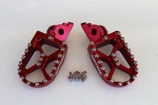 AIRTIME CNC FOOT PEGS HONDA CR125 CR250 CRF150R CRF250R CRF450R CRF250X 450X RED