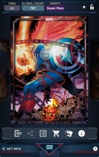 Topps Marvel Collect 2024 Top Tier '25 S1 Scorched Silver - Captain America