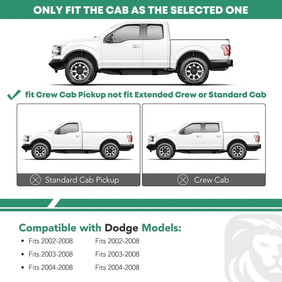 Barras nerf laterais ovais 4" S/S 304 para Dodge Ram 1500 2002-2008 Ram 2500 3500 - Imagem 2 de 4