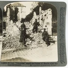 Ruins of Senlis & British Tommies Stereoview c1918 France WW1 Bombardment C1831