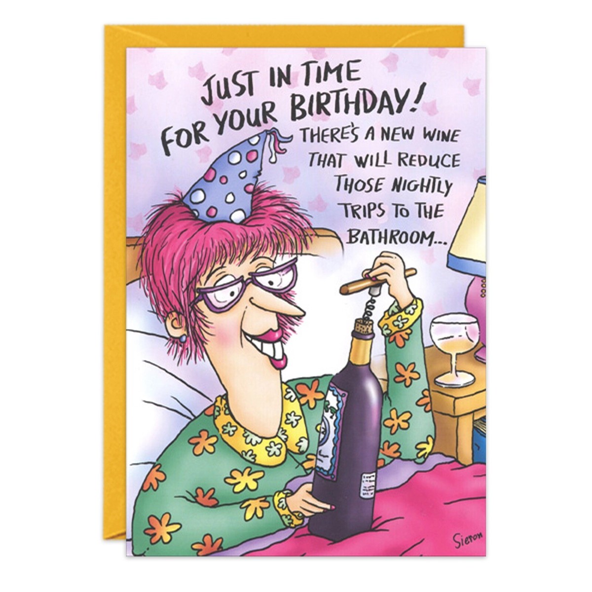 Funny Birthday Card For Her Wineosaur By Limalima