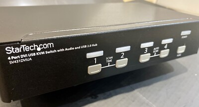 StarTech 4 Port DVI USB KVM Switch with Audio & USB 2.0 Hub - SV431DVIVA