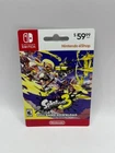 Splatoon 3 Nintendo Switch eShop Game Download Card NO VALUE OR GAME