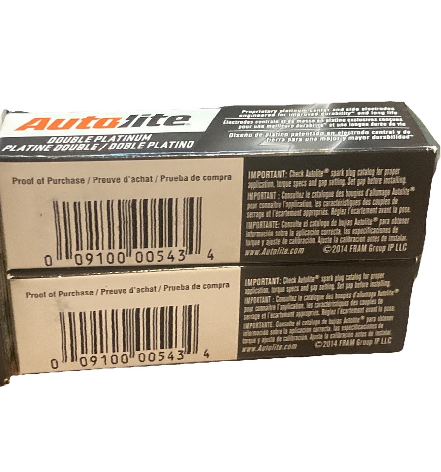2 bujías Autolite Double Platinum APP985 para Jeep Wrangler [412 41-807] Foto 3 de 4