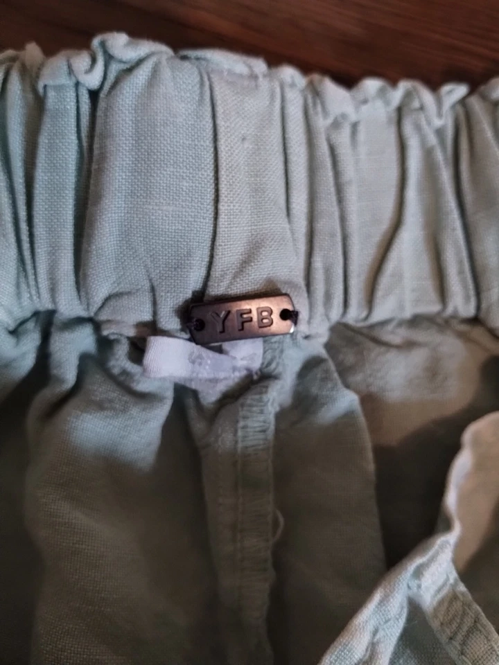 Corbata de playa YFB Young Fabulous mezcla de lino roto verde S pequeña para mujer Foto 4 de 4