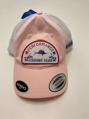 NWT Pink Columbia PFG Performance Fishing Gear Mesh Hat w/ Yupoong Snap Back