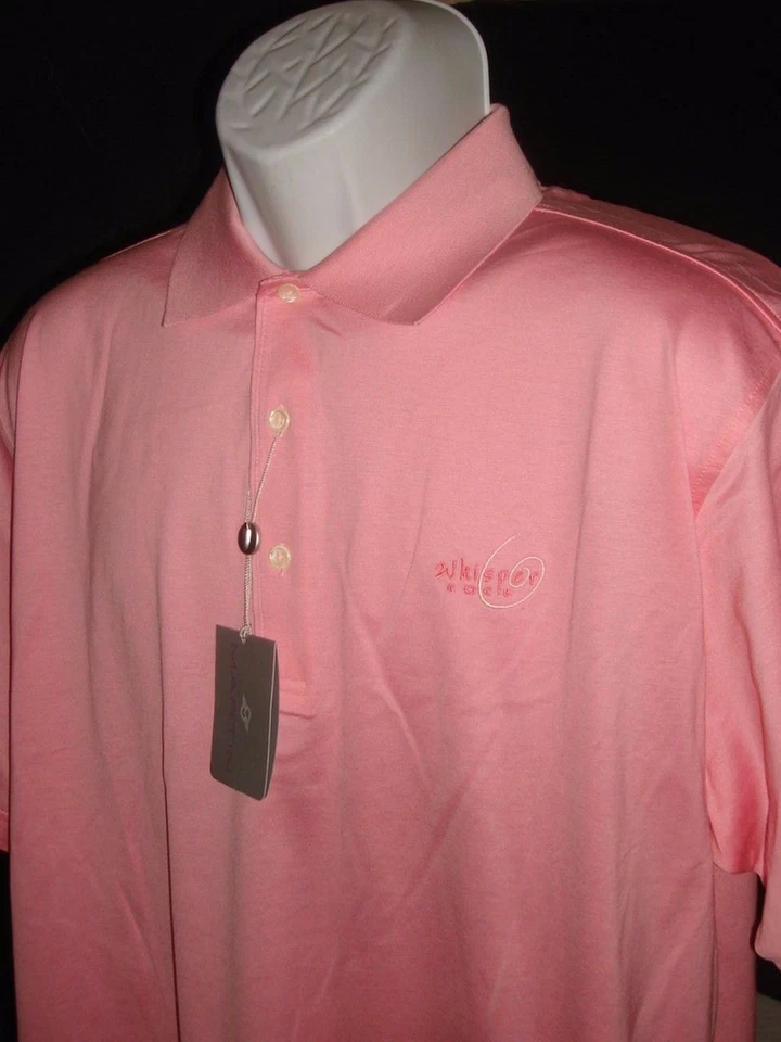 NUEVO CON ETIQUETAS Camisa Polo Martin Timeless as the Game Rosa Sólido 100% Algodón S/S Talla M Foto 4 de 4