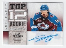 2021-22 Artifacts Top 12 Rookie Signatures Autograph #RS-AN Alex Newhook