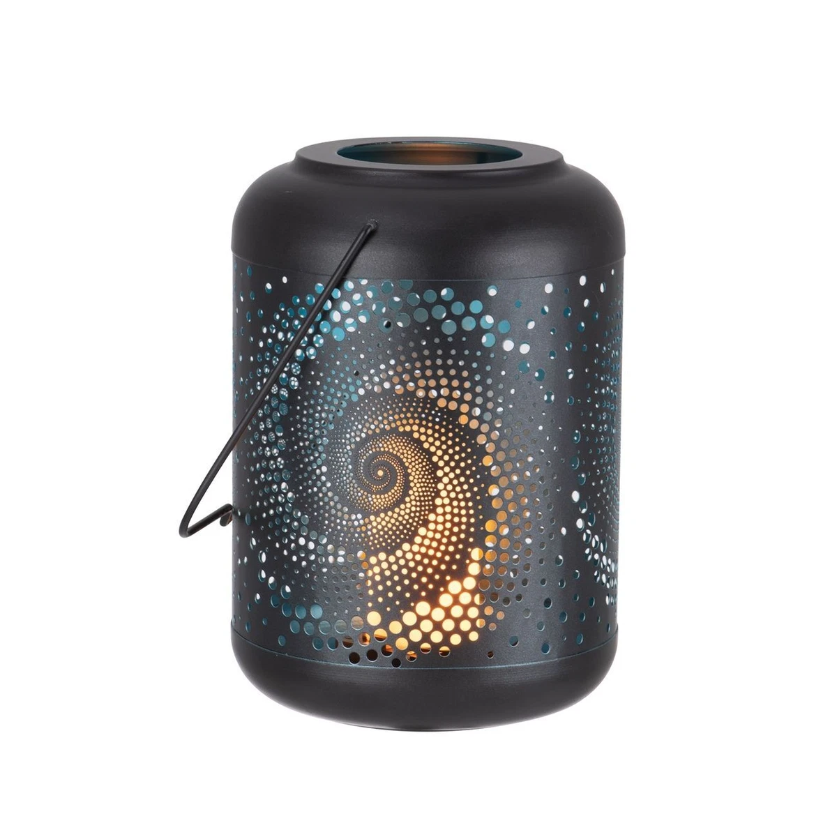 Arlec 23cm LED Swirl Flame Effect Solar Lantern
