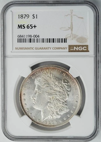 1879 Morgan Silver Dollar $ MS65+ NGC 950514-55